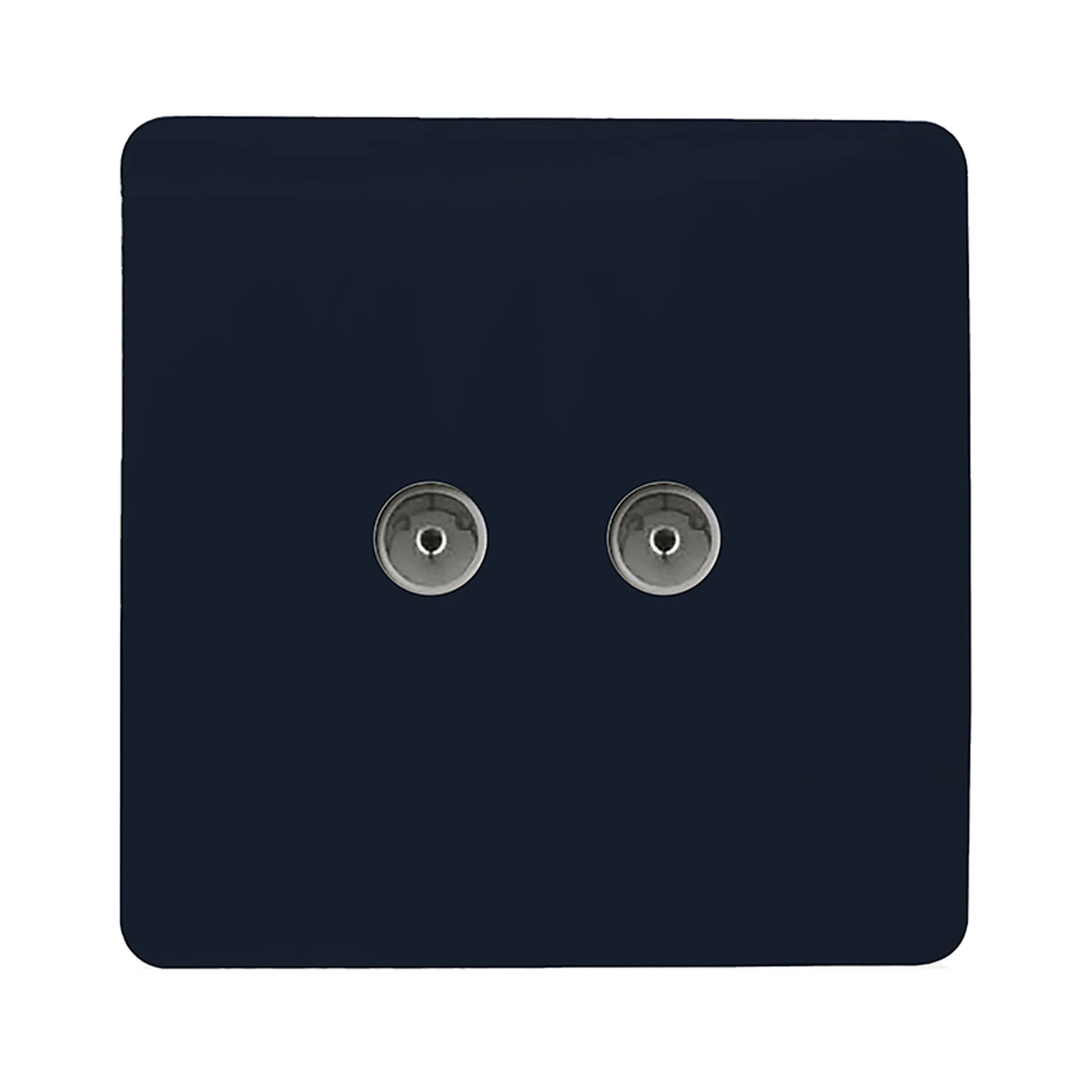 Twin TV Co-Axial Outlet Navy Blue